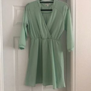 Mint green, 3/4 sleeve dress